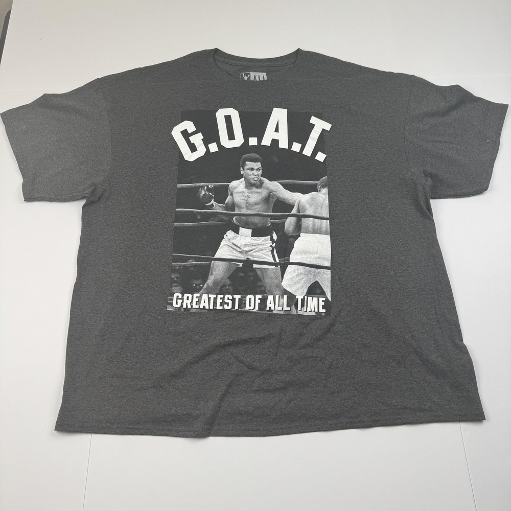 Muhammad Ali G.O.A.T. Greatest Of All Time Shirt Mens 3XL Gray Boxing Legend Tee